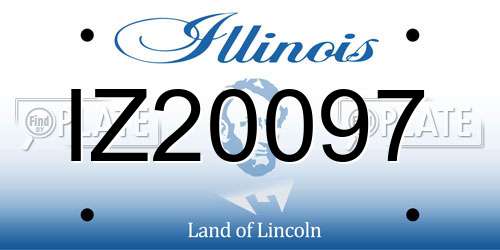 IZ20097 Illinois License Plate
