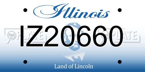 IZ20660 Illinois License Plate
