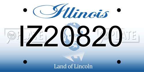 IZ20820 Illinois License Plate