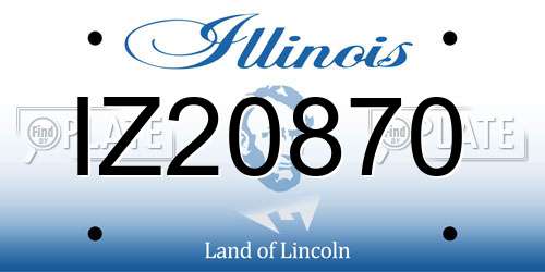 IZ20870 Illinois License Plate