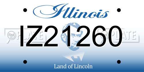 IZ21260 Illinois License Plate