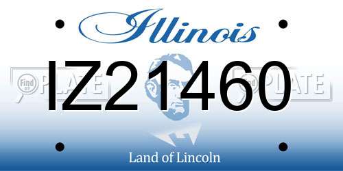 IZ21460 Illinois License Plate