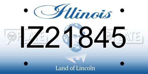 IZ21845 Illinois License Plate
