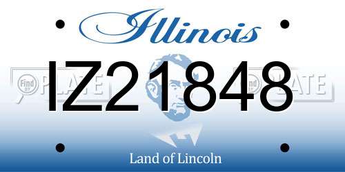IZ21848 Illinois License Plate