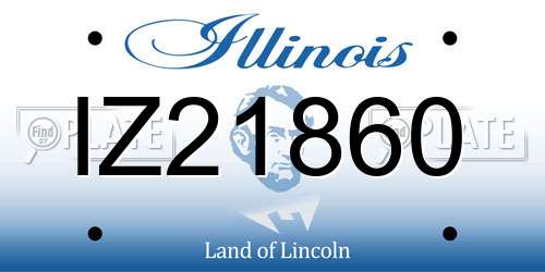 IZ21860 Illinois License Plate