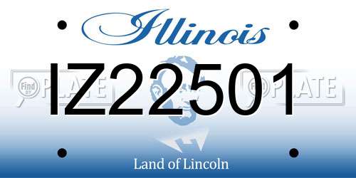 IZ22501 Illinois License Plate