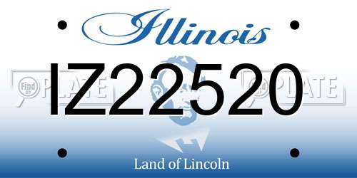 IZ22520 Illinois License Plate