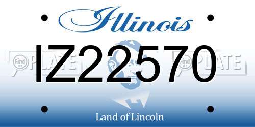 IZ22570 Illinois License Plate