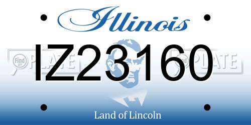 IZ23160 Illinois License Plate