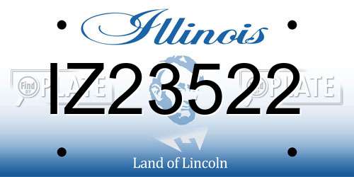 IZ23522 Illinois License Plate