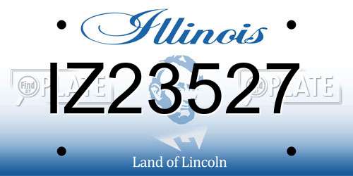 IZ23527 Illinois License Plate