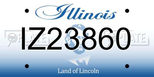 IZ23860 Illinois License Plate