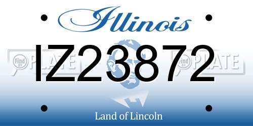 IZ23872 Illinois License Plate