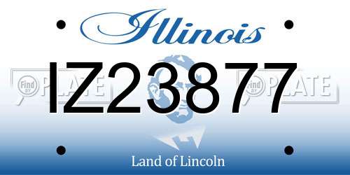 IZ23877 Illinois License Plate