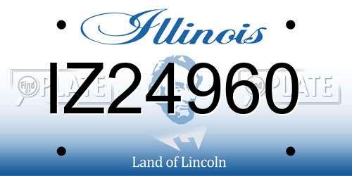 IZ24960 Illinois License Plate