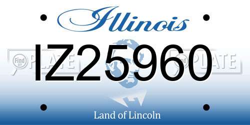 IZ25960 Illinois License Plate