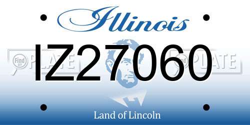 IZ27060 Illinois License Plate