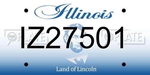 IZ27501 Illinois License Plate