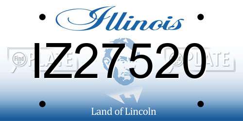 IZ27520 Illinois License Plate