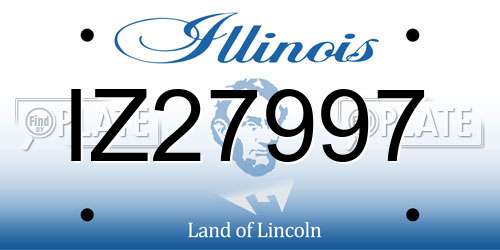IZ27997 Illinois License Plate