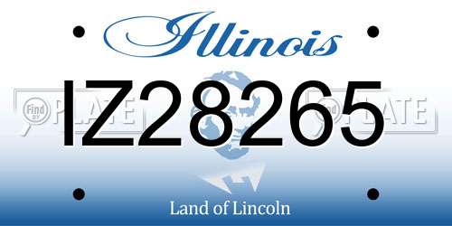 IZ28265 Illinois License Plate