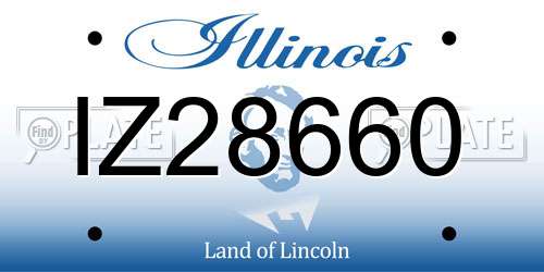 IZ28660 Illinois License Plate