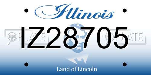 IZ28705 Illinois License Plate