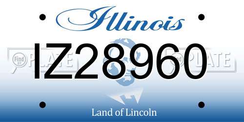 IZ28960 Illinois License Plate