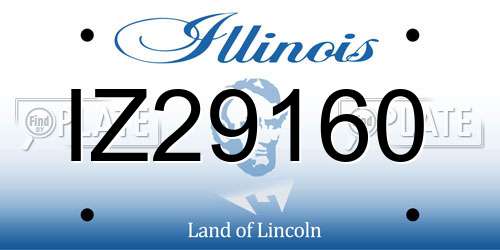 IZ29160 Illinois License Plate