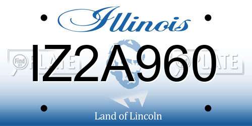 IZ2A960 Illinois License Plate