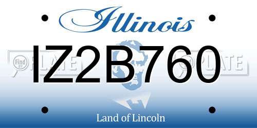 IZ2B760 Illinois License Plate