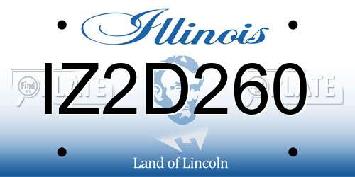 IZ2D260 Illinois License Plate