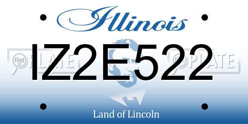 IZ2E522 Illinois License Plate