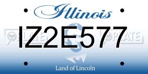 IZ2E577 Illinois License Plate