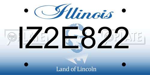 IZ2E822 Illinois License Plate