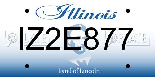 IZ2E877 Illinois License Plate