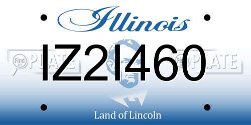 IZ2I460 Illinois License Plate