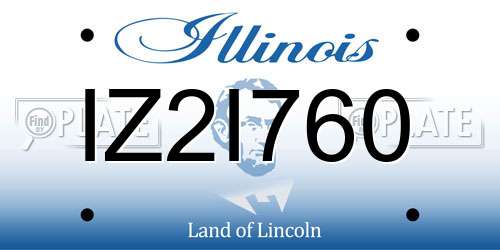 IZ2I760 Illinois License Plate