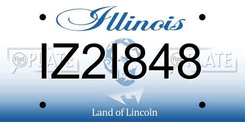 IZ2I848 Illinois License Plate