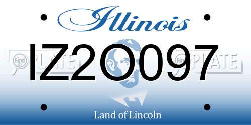 IZ2O097 Illinois License Plate