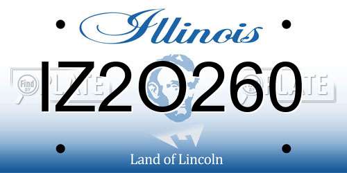 IZ2O260 Illinois License Plate
