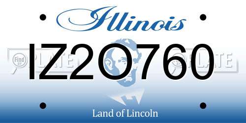 IZ2O760 Illinois License Plate