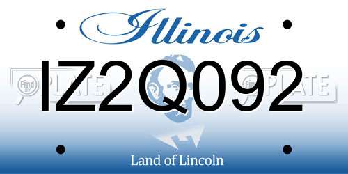 IZ2Q092 Illinois License Plate