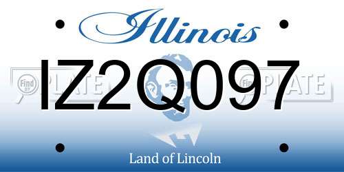 IZ2Q097 Illinois License Plate