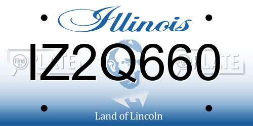 IZ2Q660 Illinois License Plate