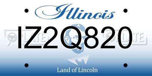 IZ2Q820 Illinois License Plate
