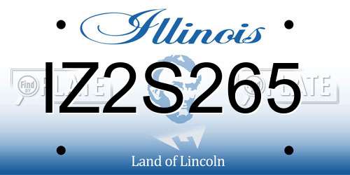 IZ2S265 Illinois License Plate