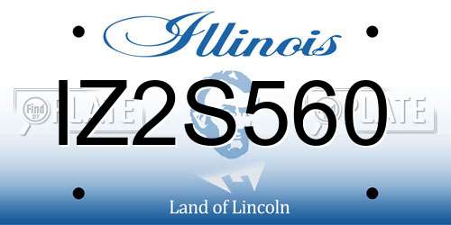 IZ2S560 Illinois License Plate