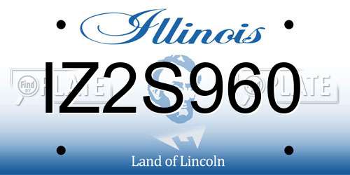 IZ2S960 Illinois License Plate