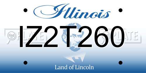 IZ2T260 Illinois License Plate